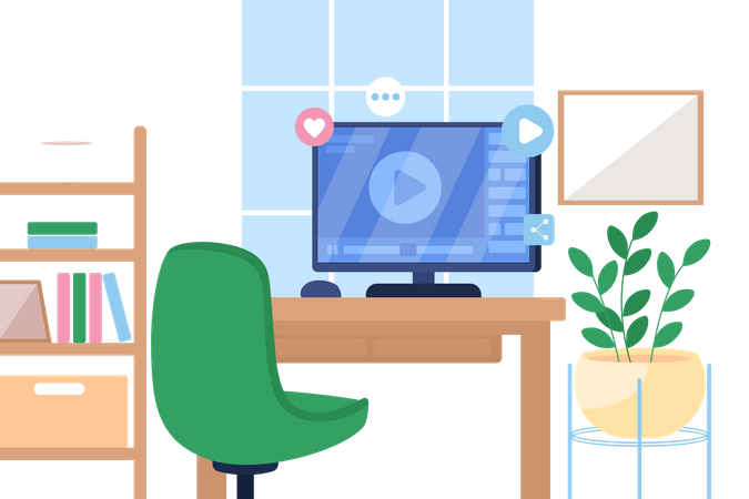 Online video platform  イラスト