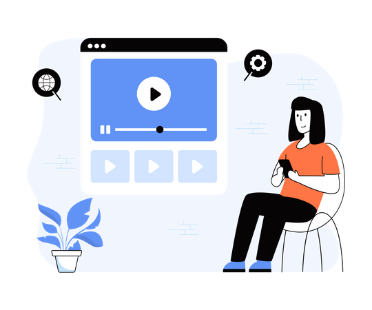 Online video platform  イラスト