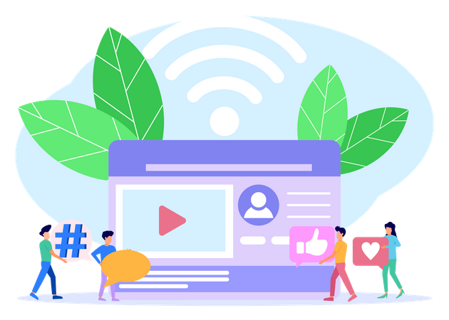 Online Video Platform  イラスト
