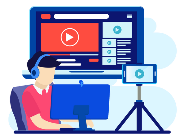 Online Video Promotion  Illustration