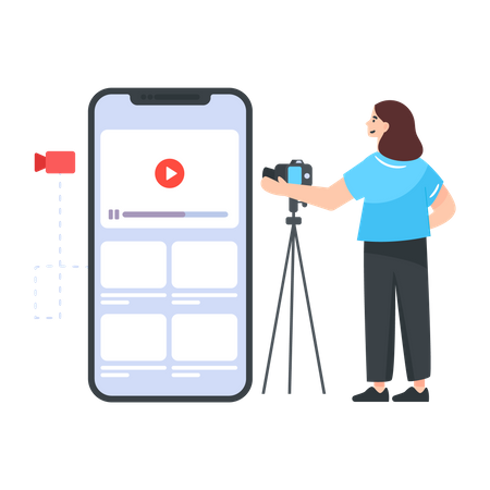 Online video sharing platform  イラスト