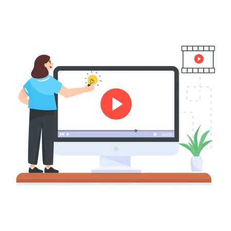 Online video streaming platform  Illustration