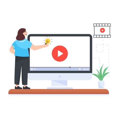 Online video streaming platform  イラスト