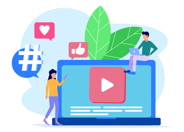 Online Video Vlogger  イラスト