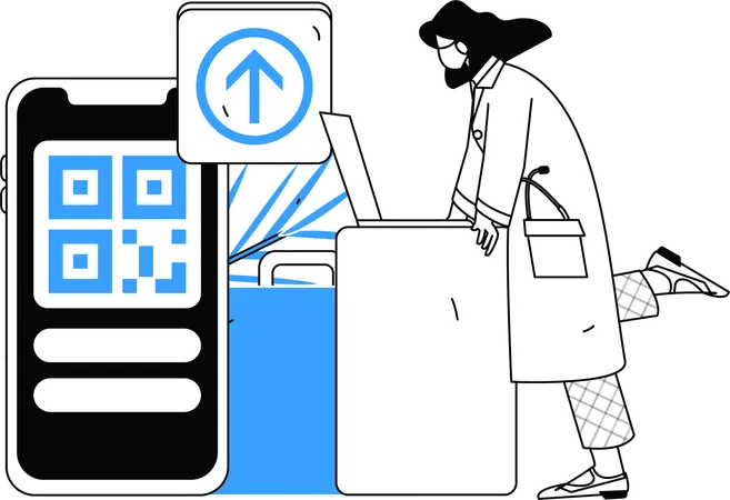 Online-Videokonferenz mit Arztbeteiligung  Illustration