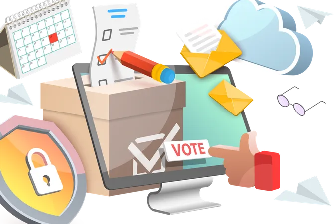 Online Vote  Illustration