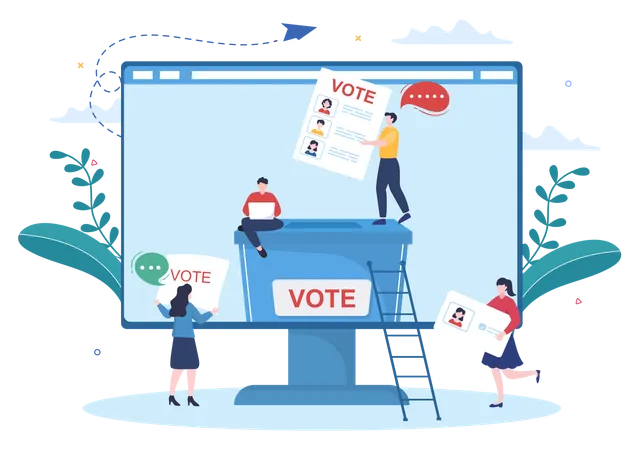 Online voting Illustration