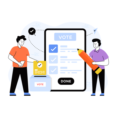 Online Voting  Illustration