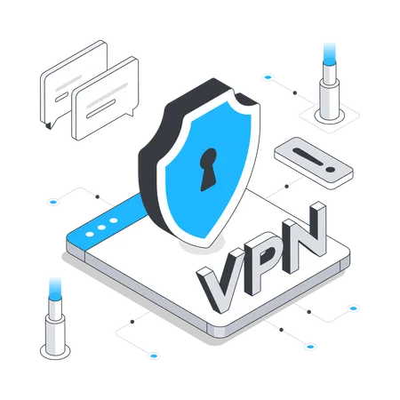 Online VPN Security  일러스트레이션