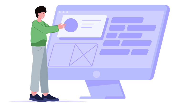 Online Web Development  Illustration
