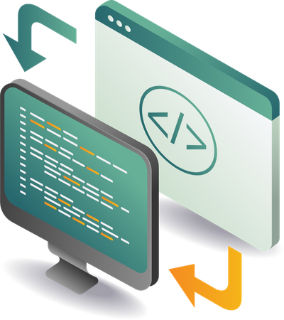 Online web programming  Illustration