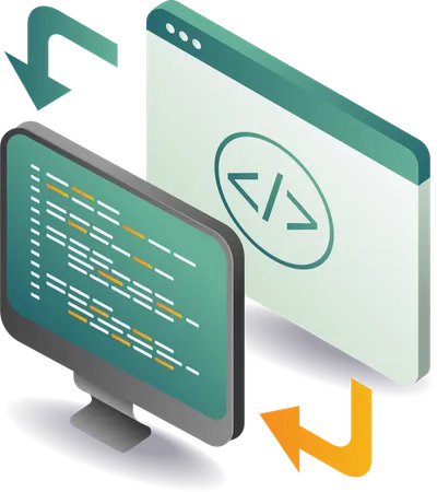Online web programming  Illustration