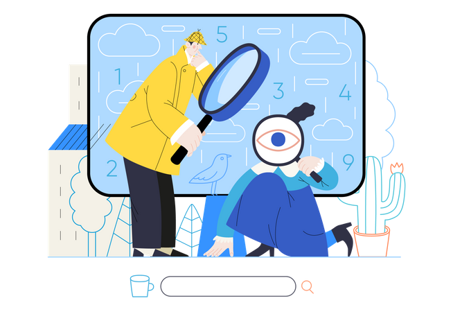 Online web search  Illustration