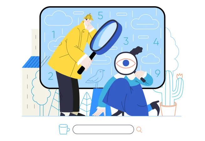 Online web search  Illustration