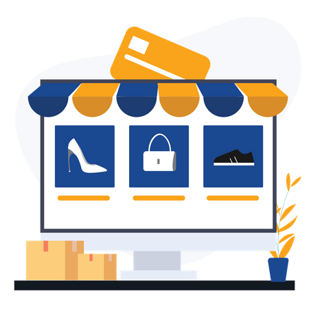 Online Web shopping  Illustration