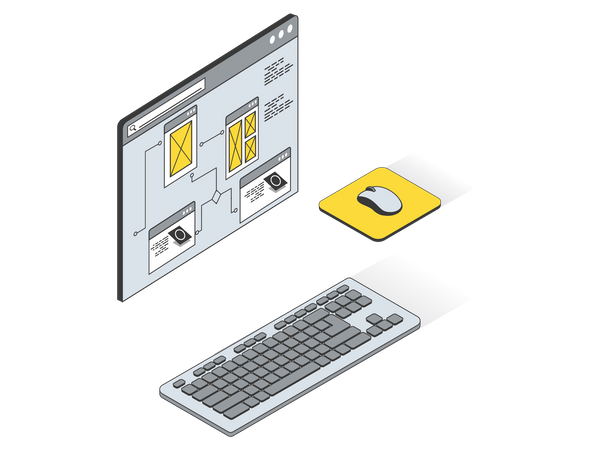 Online website prototyping  Illustration