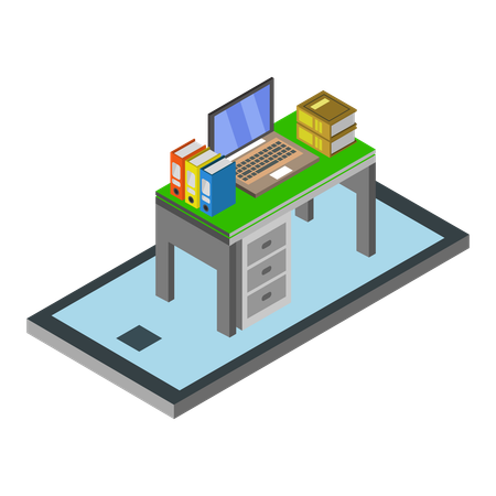 Online Work  Illustration