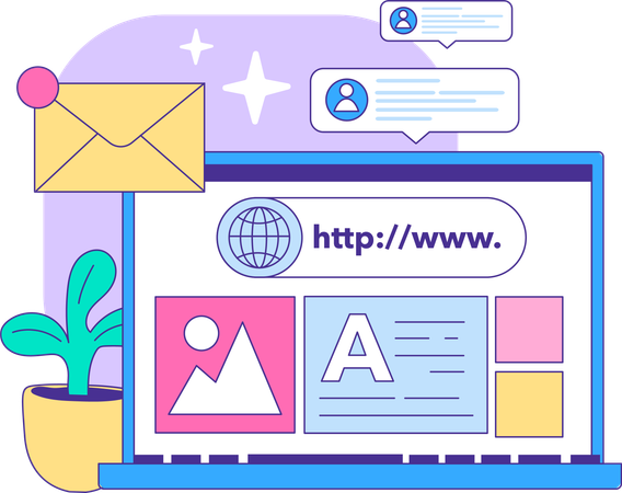 Online work portal  Illustration