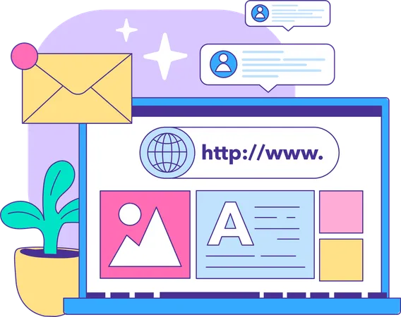 Online work portal  Illustration