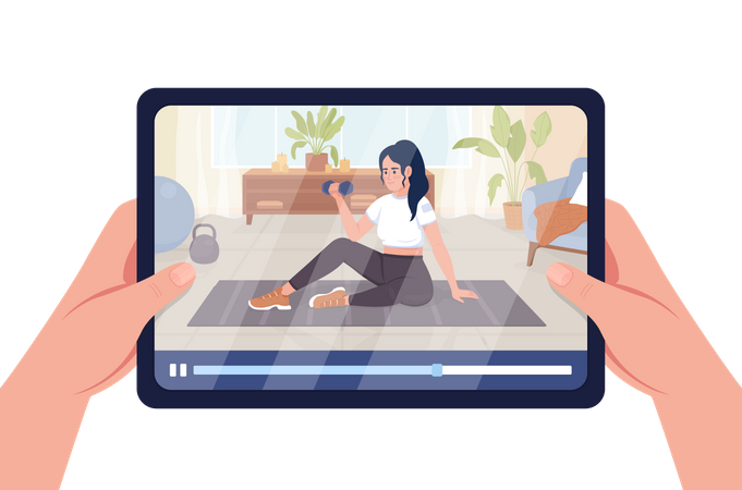 Online Workout Lesson  イラスト