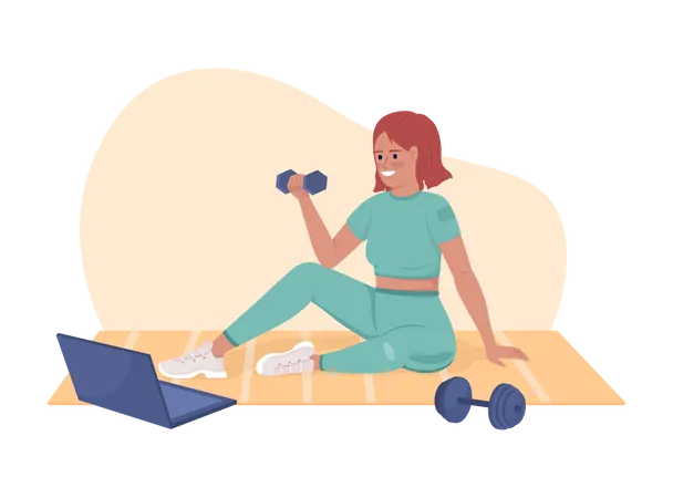 Online workout program Illustration
