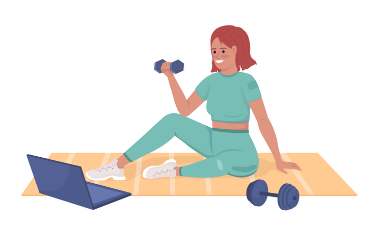 Online workout program  Illustration