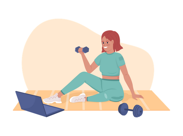 Online workout program  Illustration