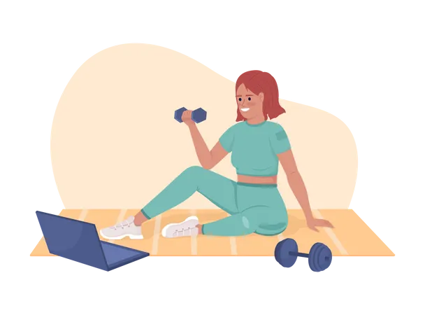 Online workout program  Illustration