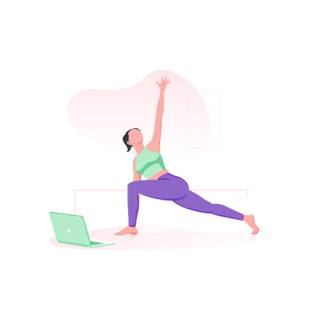 Online yoga  Illustration