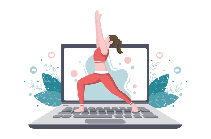 Online Yoga Classes Illustration