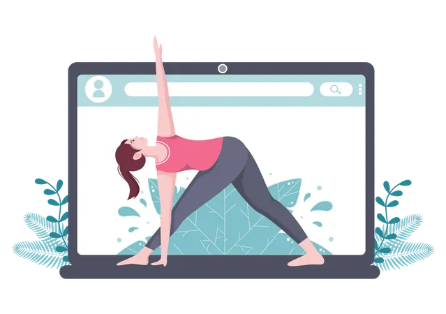 Online Yoga Classes Illustration