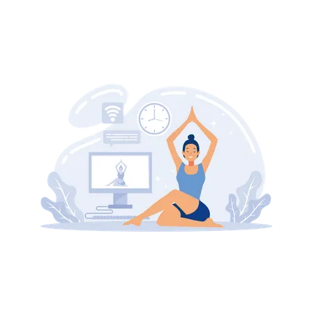 Online-Yoga-Kurs  Illustration