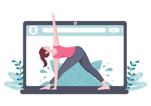 Online-Yoga-Kurse  Illustration