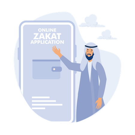 Online Zakat Application  Illustration