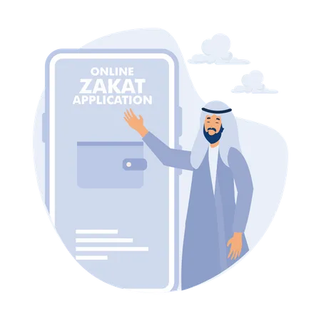 Online Zakat Application  Illustration
