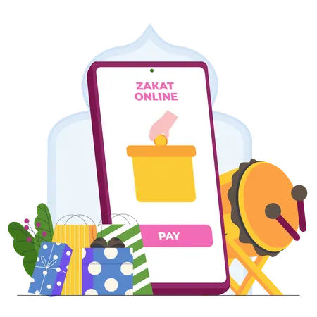 Online zakat  Illustration