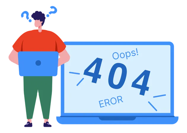 404 Page Not Found Without Face Character Illustration You Can Use It For Websites And For Different Mobile Application Illustration