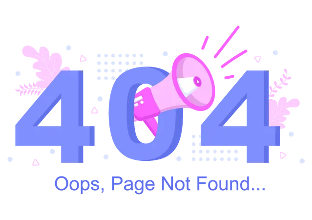 Oops page not found  Illustration