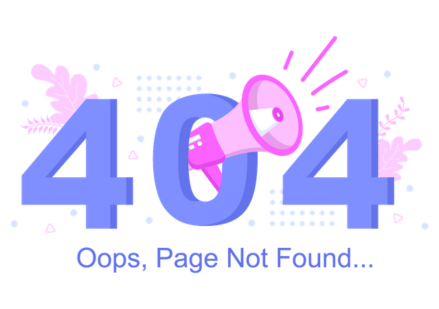 Oops page not found  Illustration