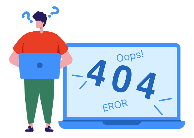 Oops Page Not Found  Illustration