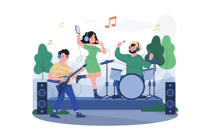 Open Air Concert  Illustration