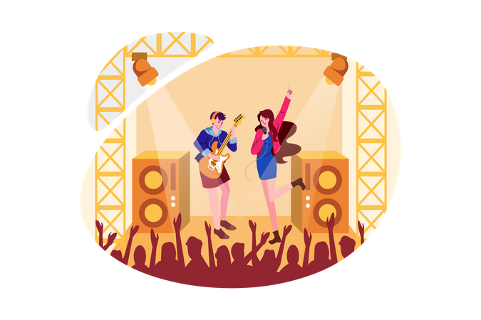 Open Air Concert  Illustration