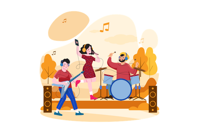 Open Air Concert  Illustration