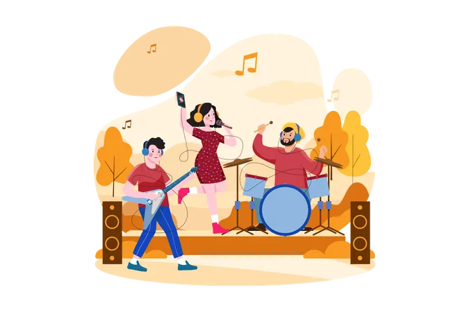 Open Air Concert  Illustration