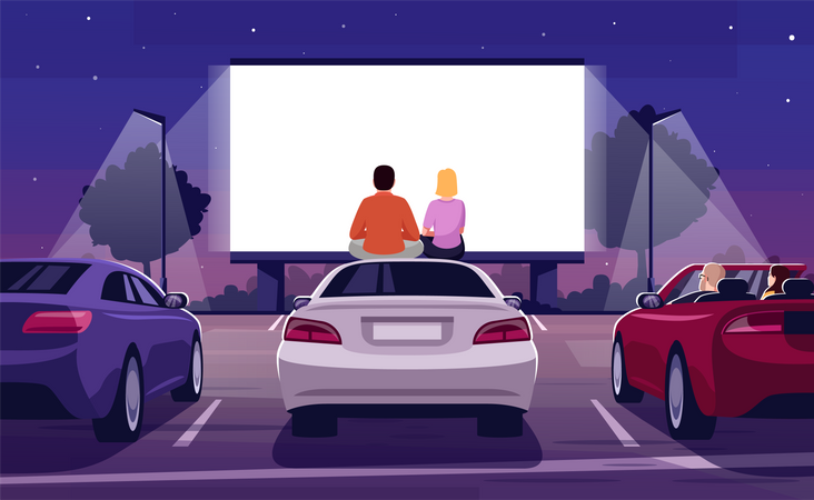 Open-Air-Kino  Illustration