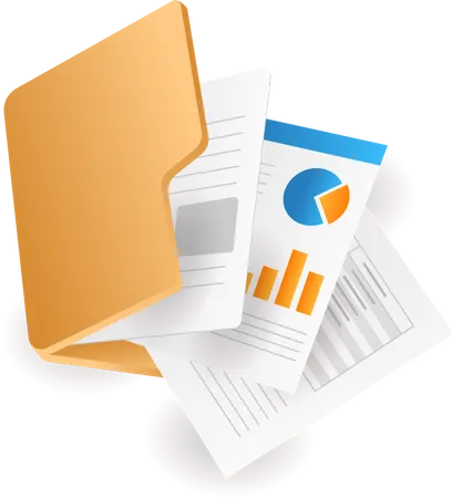 Open business data folder  Illustration