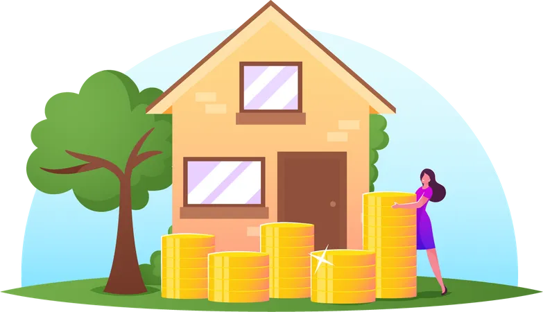 Open Deposit for Buying Real Estate  Illustration