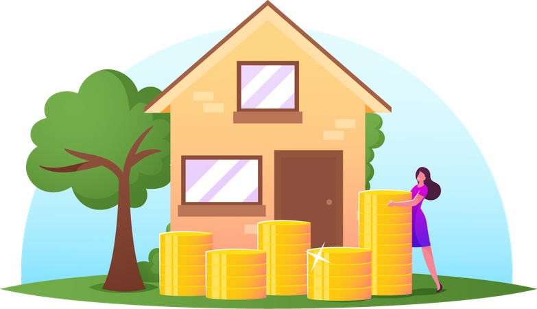 Open Deposit for Buying Real Estate  Illustration