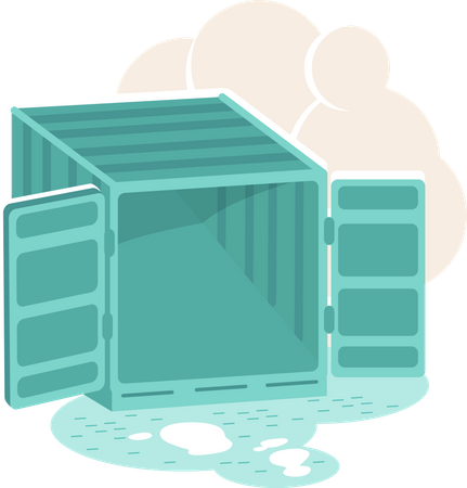 Open empty container  Illustration