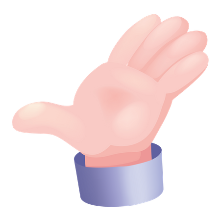 Open Hand Gesture  Illustration